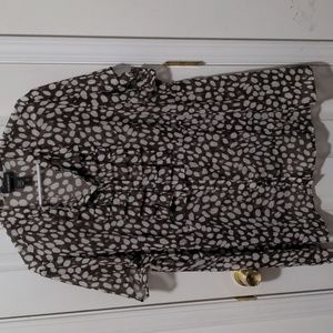 Lane Bryant Women's Blouse with Ruffle Accent Down the Front